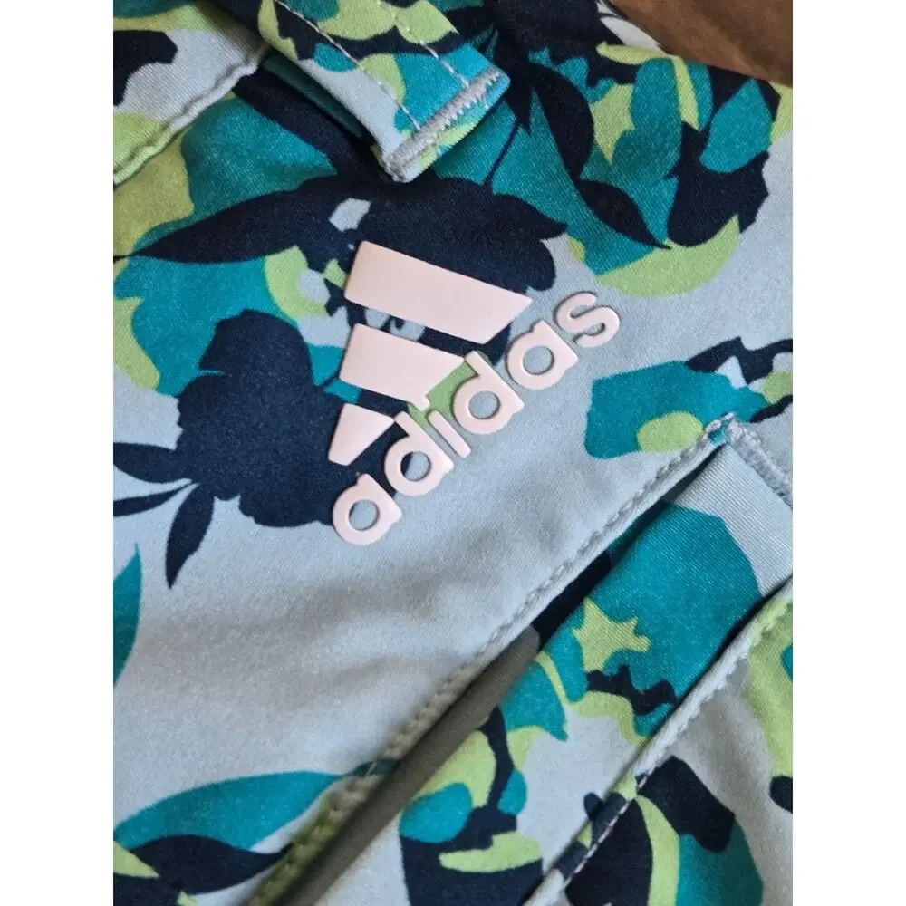 Adidas Ultimate365 Floral Golf Shorts Men's 34 Blue Performance Stretch Teal